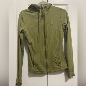 lululemon olive green Define Jacket (full length with hood)- size 6